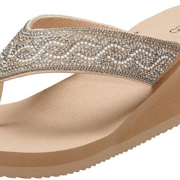 Women's Wedge Sandals Ethylene Vinyl Acetate Rubber Platform Slip-On - Picture 1 of 5